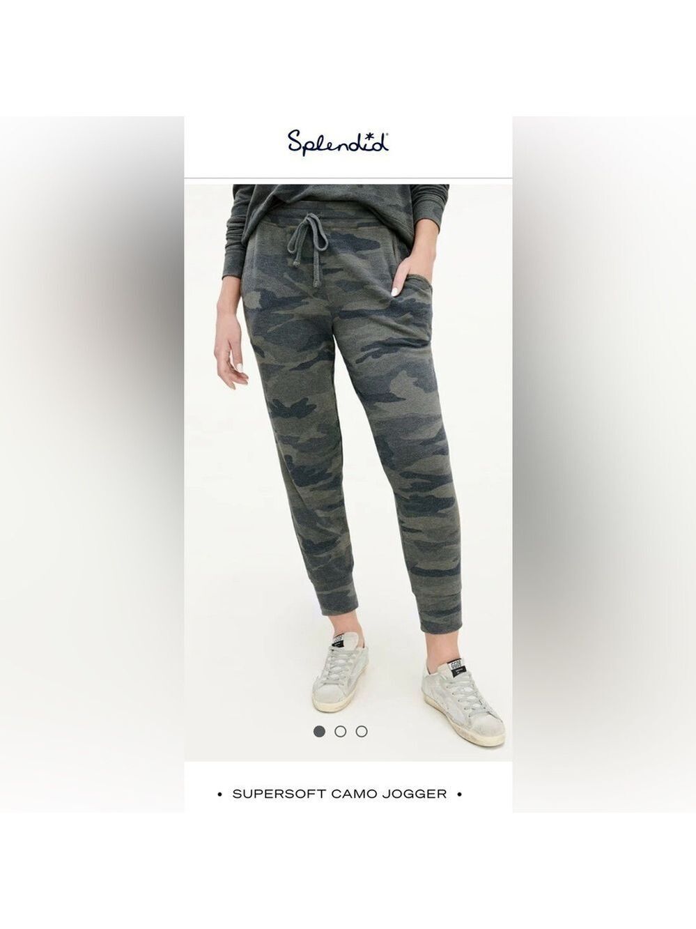 SPLENDID Supersoft Camo Crop Jogger size Small